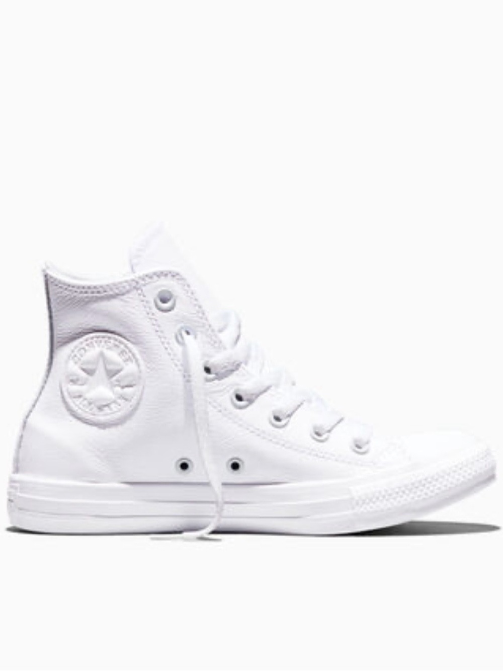 Unisex Leather Converse High Top Sneakers- Size 8.5 Women 6.5 Men